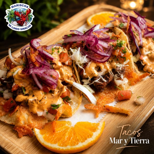 Taco Mar y Tierra.